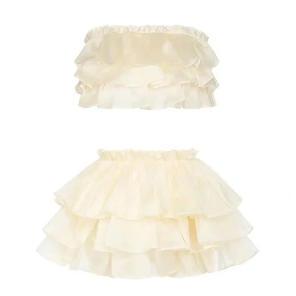 Selkie Vanilla Silk Dauphine Set - XS / NWOT - Picture 2 of 9